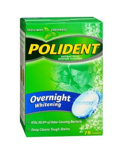 Polident Overnight Whitening Denture Cleaner